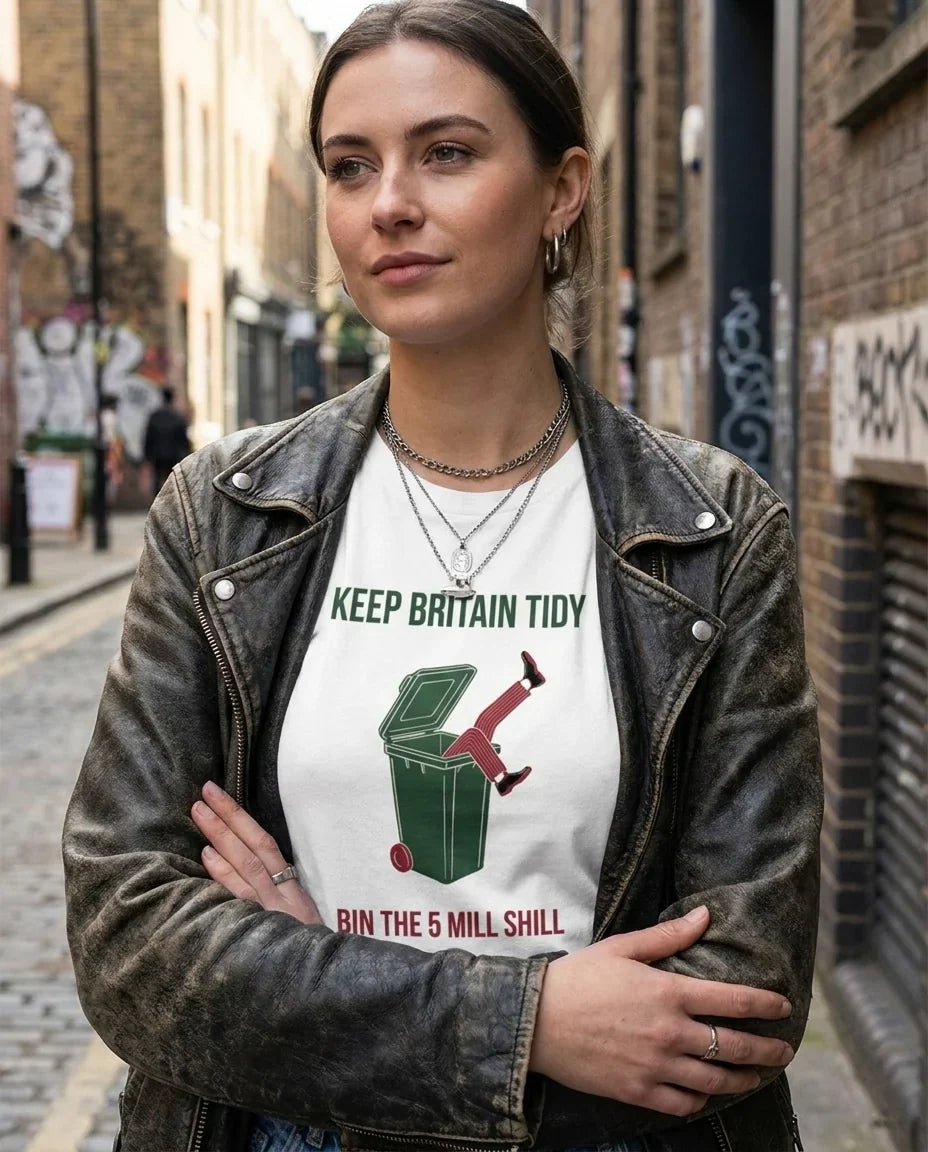 Resist collection - Bin The 5 Mill Shill t-shirt lifestyle