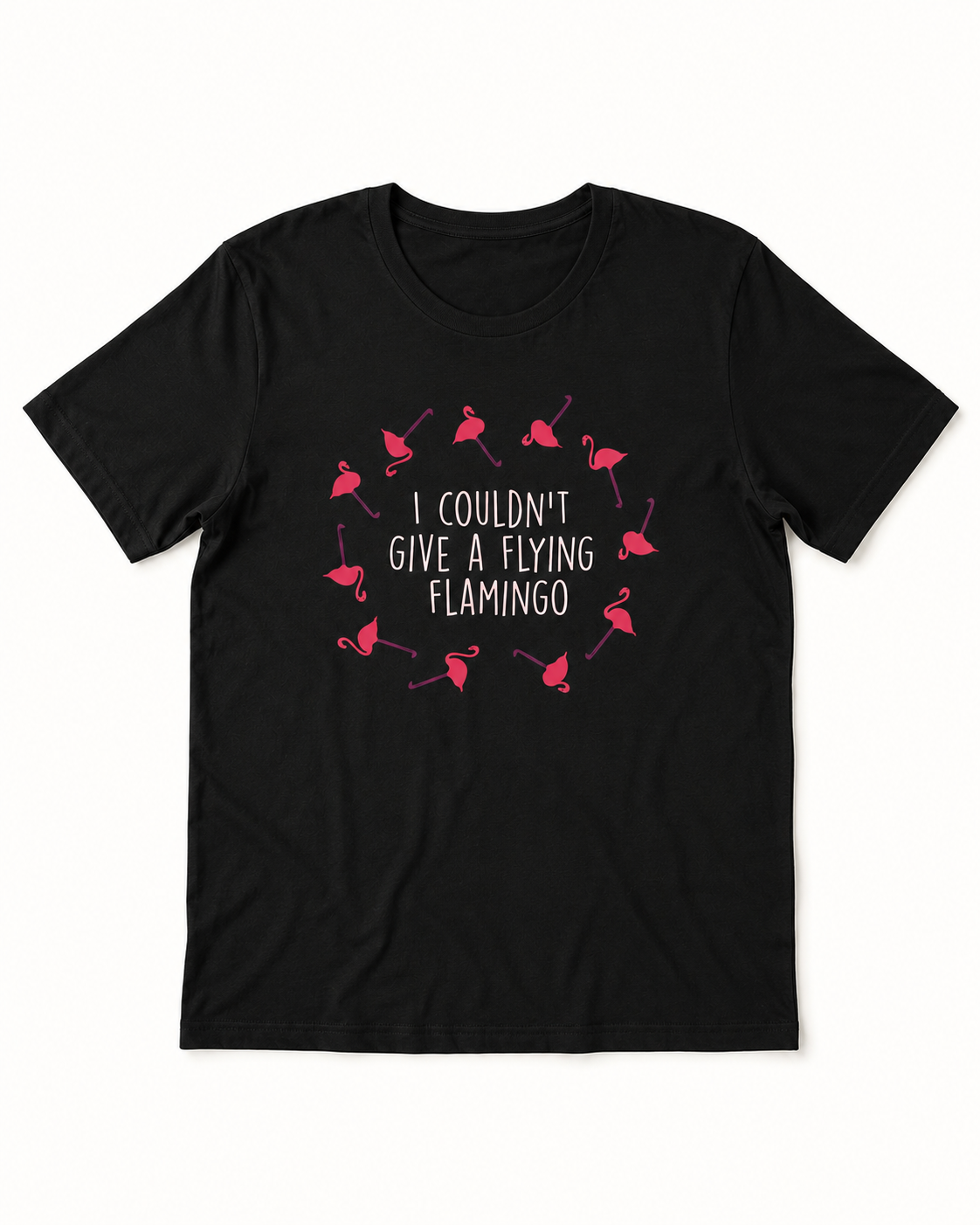 Black Flying Flamingo t-shirt on plain background, Very Brexit Problems