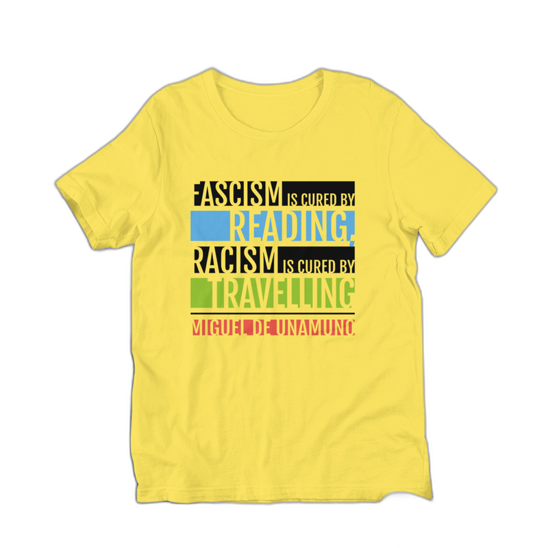 Yellow Fascism is Cured by Reading t-shirt on plain background, Very Brexit Problems