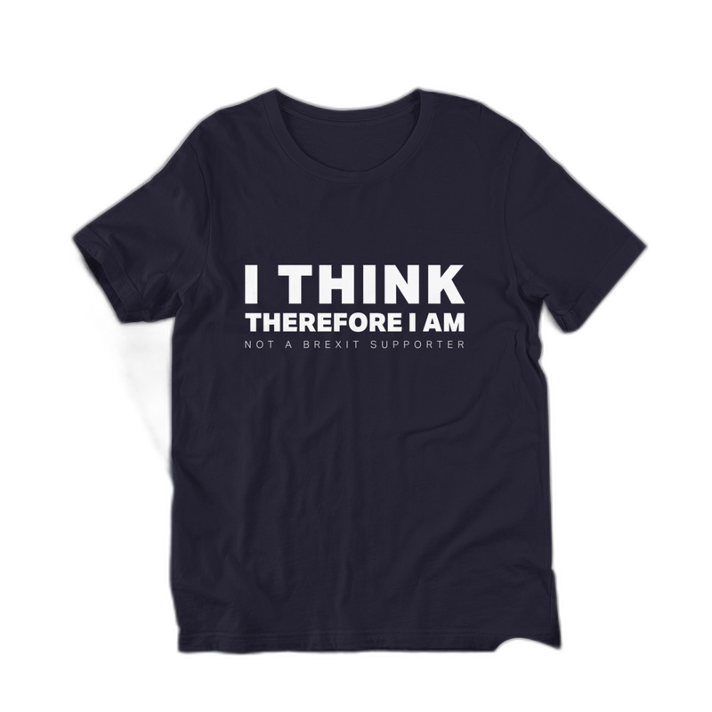Navy Not a Brexit Supporter t-shirt on plain background, Very Brexit Problems