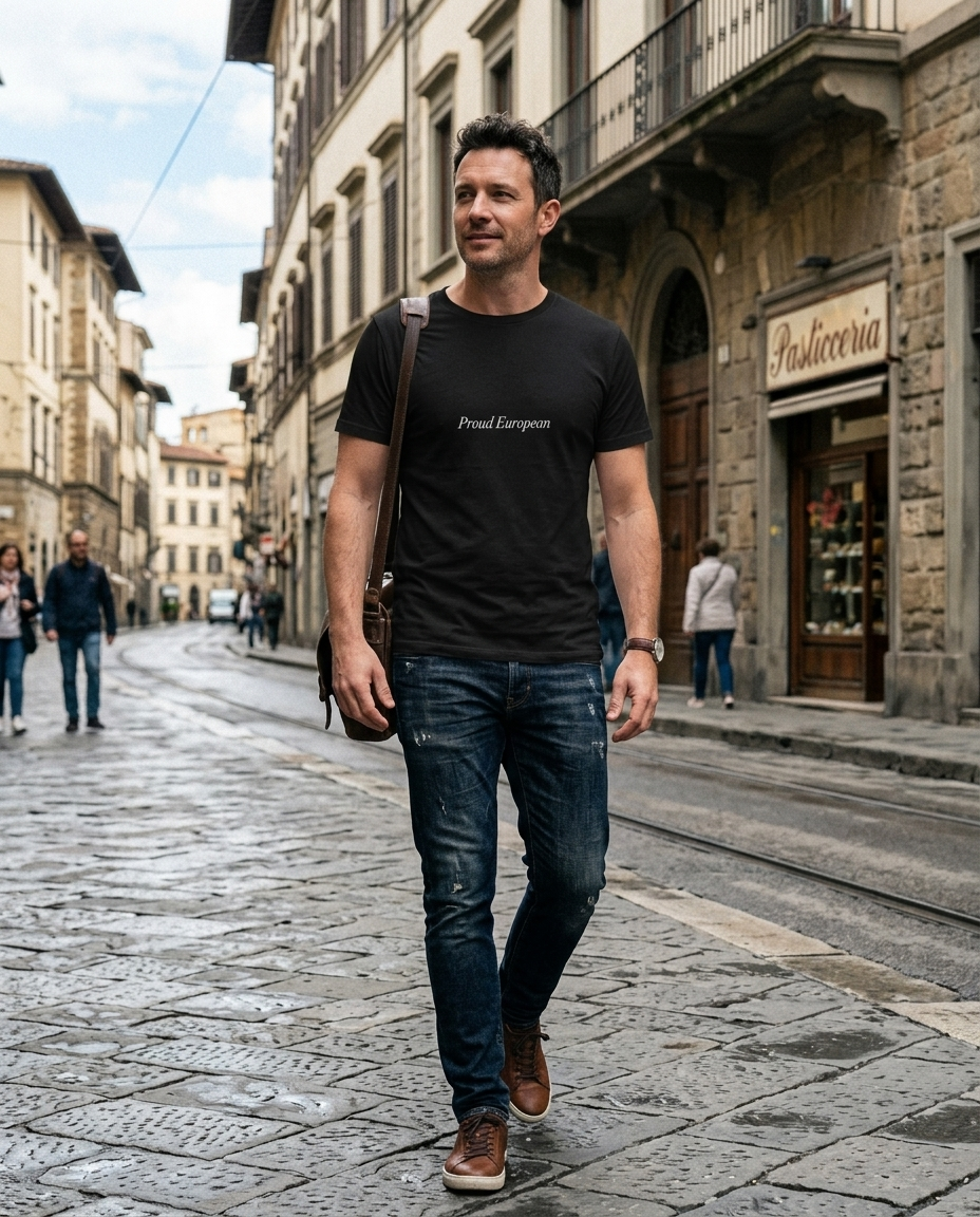Proud European Subtle t-shirt lifestyle