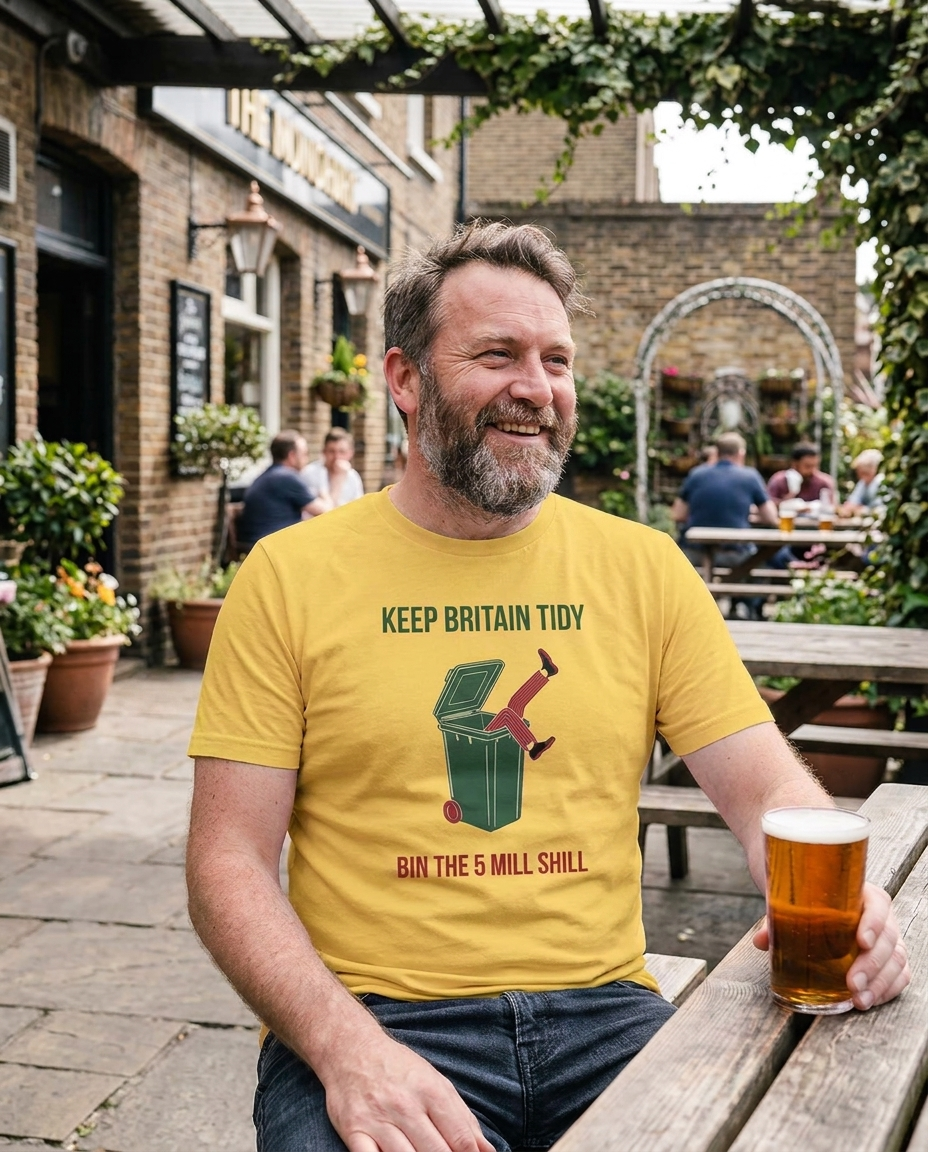 Bin the 5 Mill Shill t-shirt lifestyle