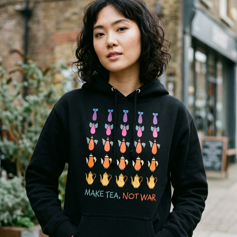 Make Tea Not War hoodie