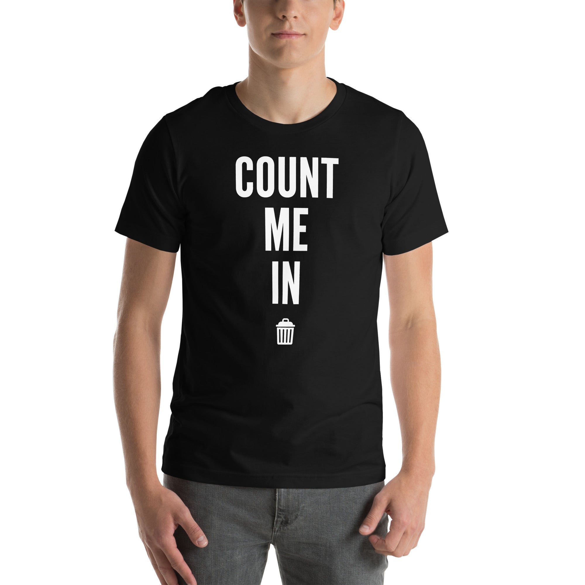 Black Count Me In t-shirt on plain background, Very Brexit Problems