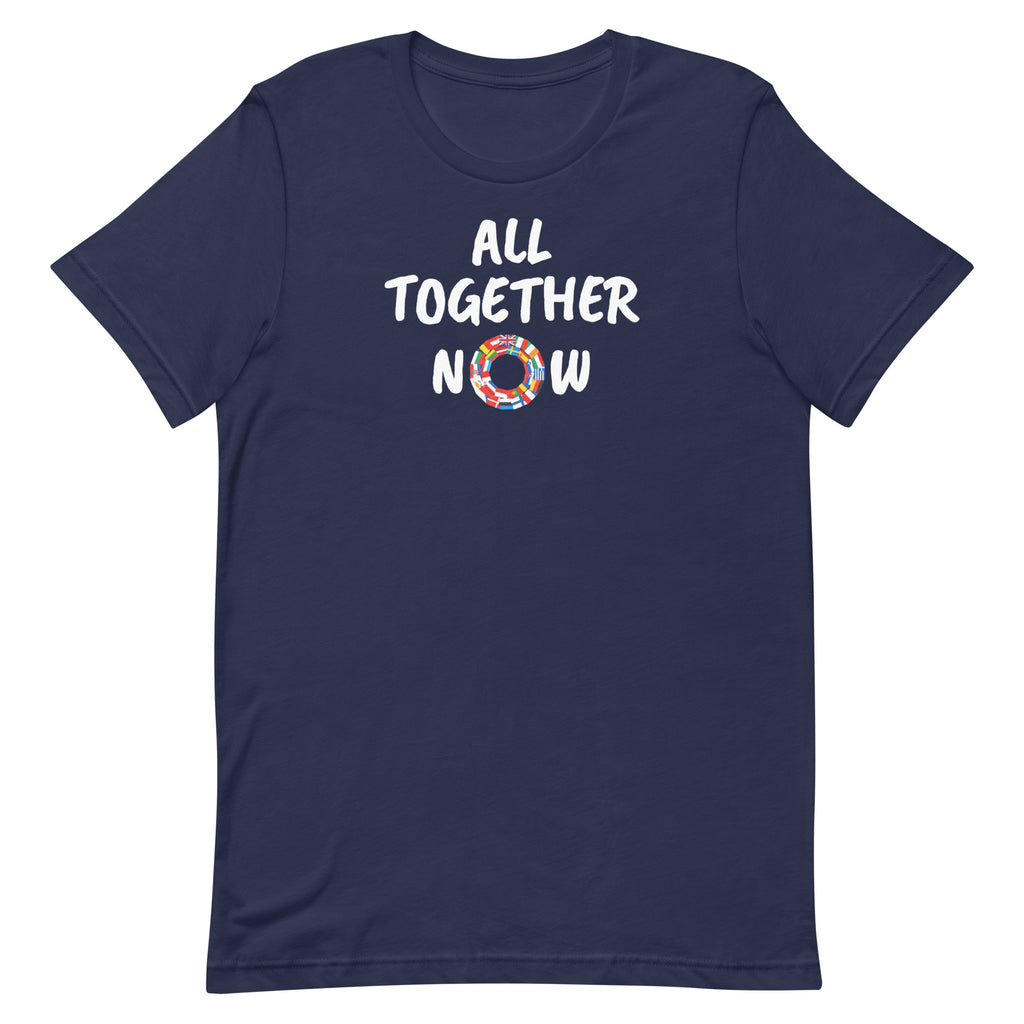 All Together Now t-shirt in navy, flat front view