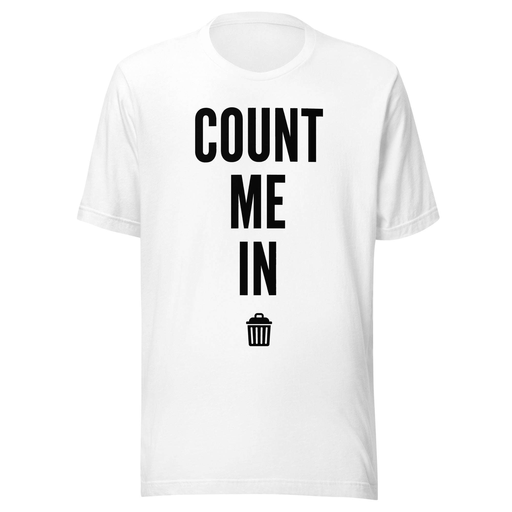 White Count Me In t-shirt on plain background, Very Brexit Problems