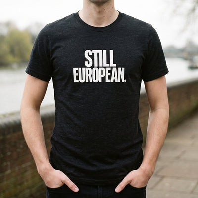 Still European t-shirt, chest print close-up