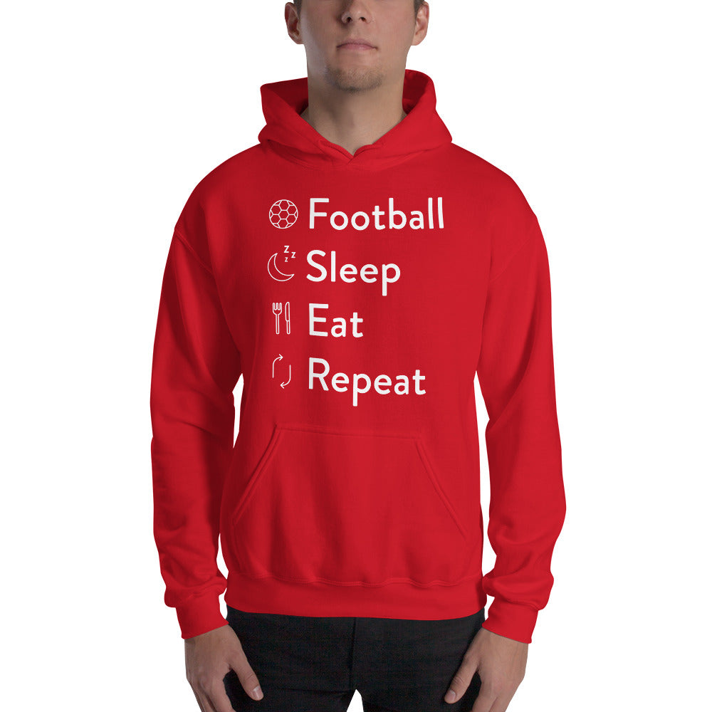 Football sleep eat repeat Unisex Hoodie