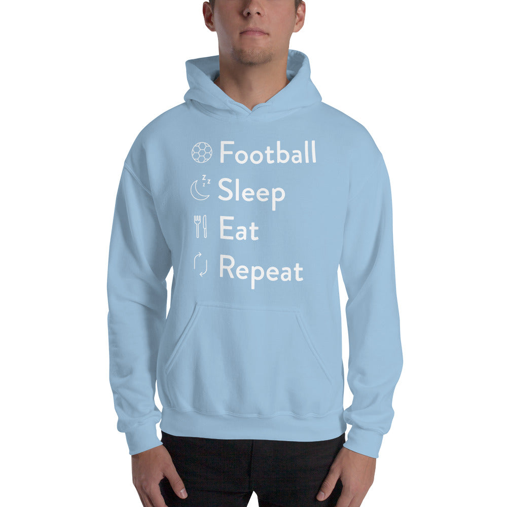 Football sleep eat repeat Unisex Hoodie