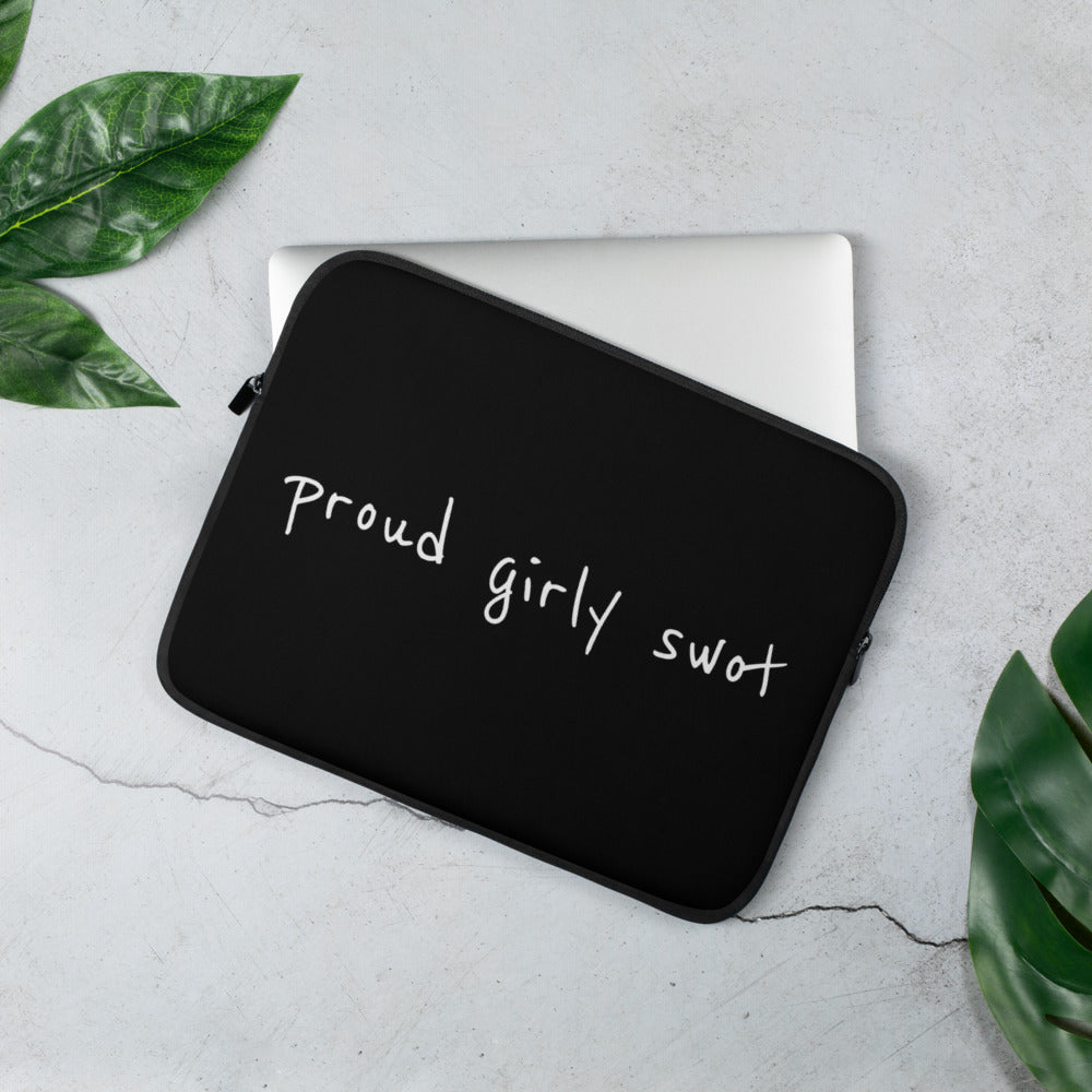 Proud Girly Swot Laptop Sleeve