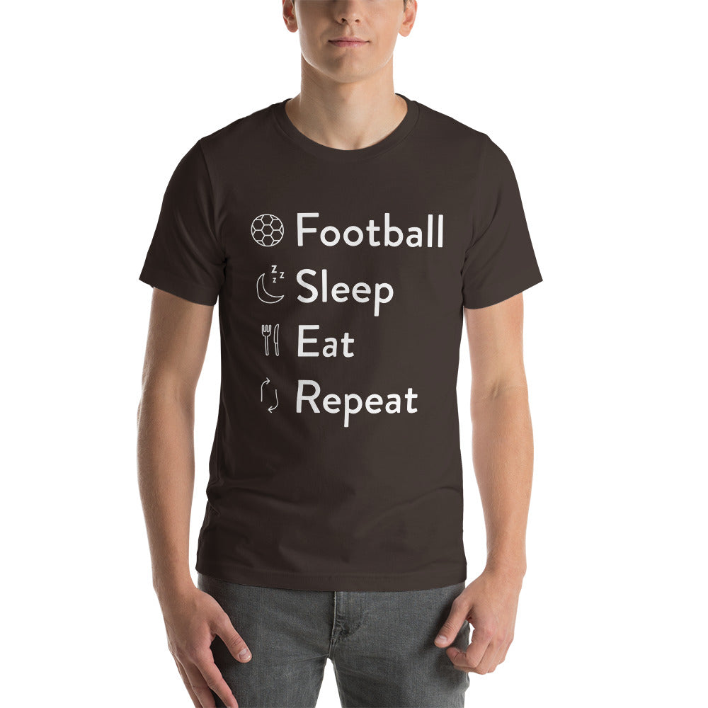 Football Sleep Eat Repeat Unisex T-Shirt