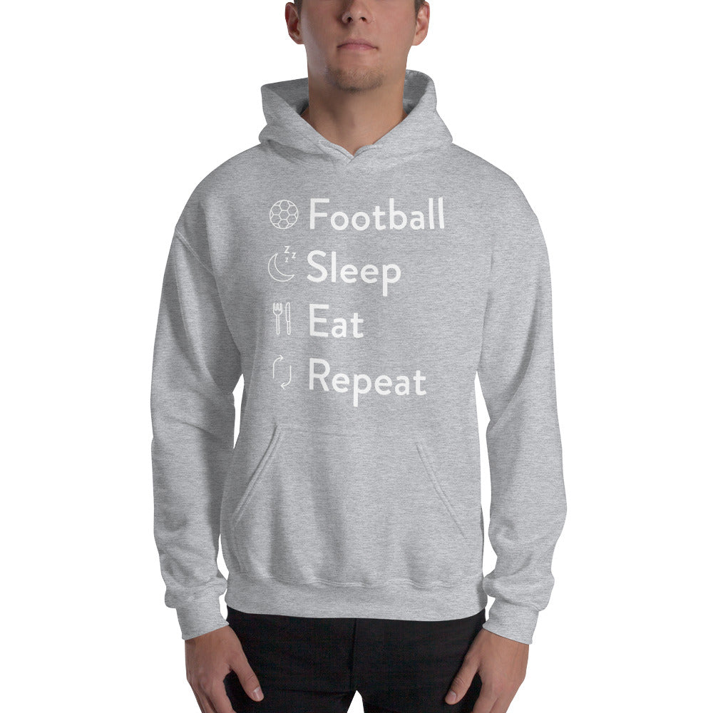 Football sleep eat repeat Unisex Hoodie