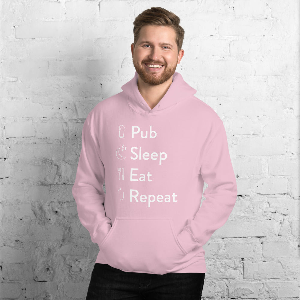 Pub sleep eat repeat Unisex Hoodie