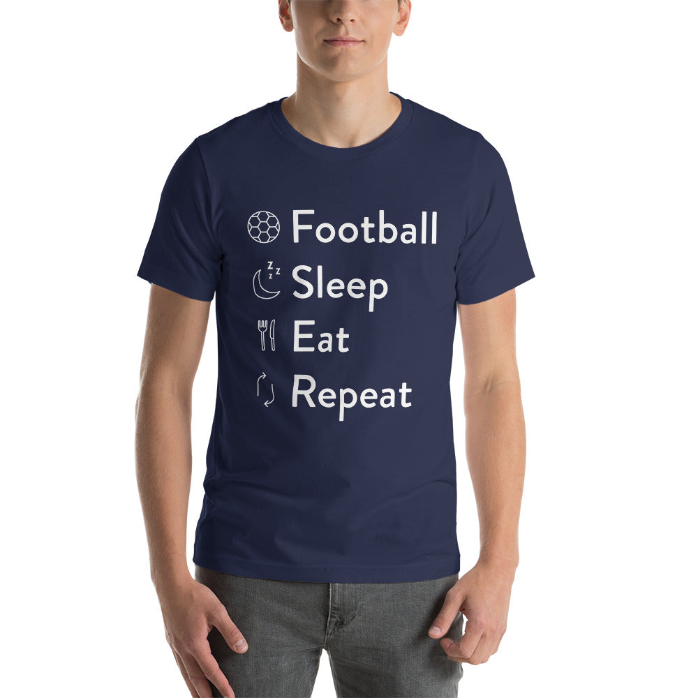 Football Sleep Eat Repeat Unisex T-Shirt