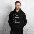 Pub sleep eat repeat Unisex Hoodie