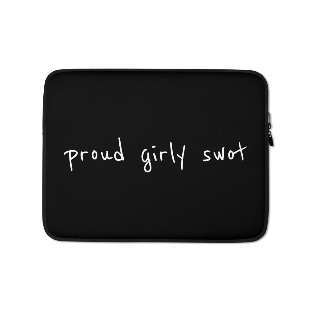 Proud Girly Swot Laptop Sleeve