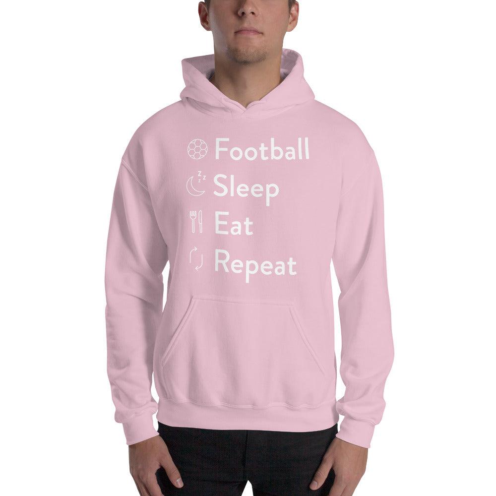 Football sleep eat repeat Unisex Hoodie
