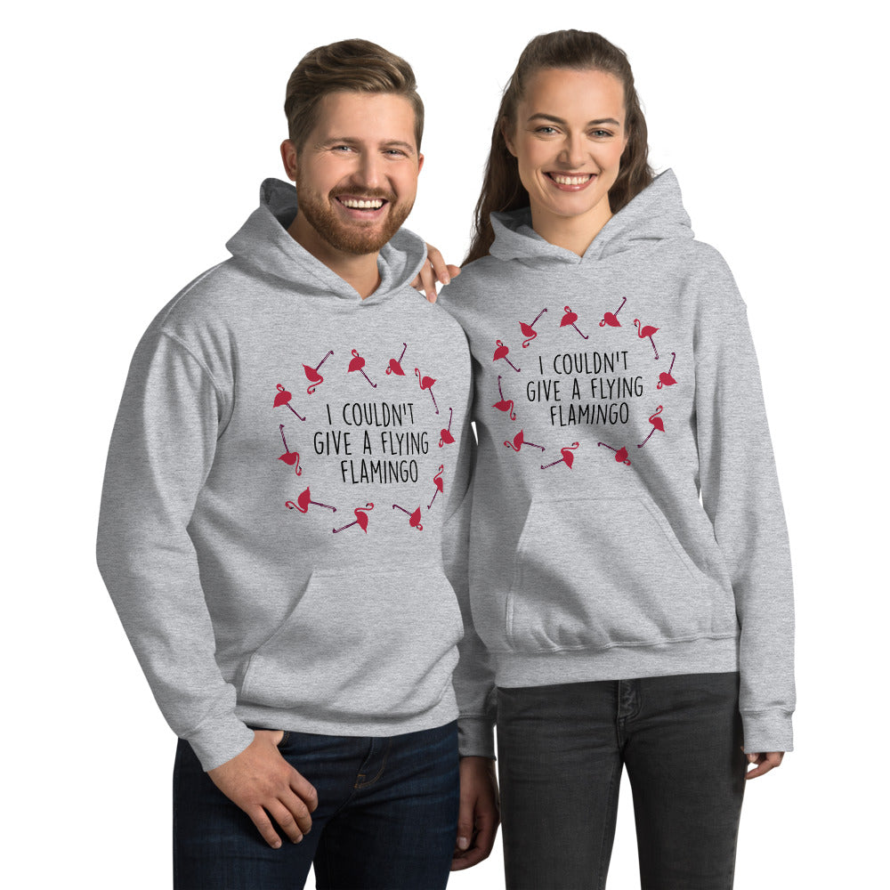 Couldn't give a flying flamingo Unisex Hoodie