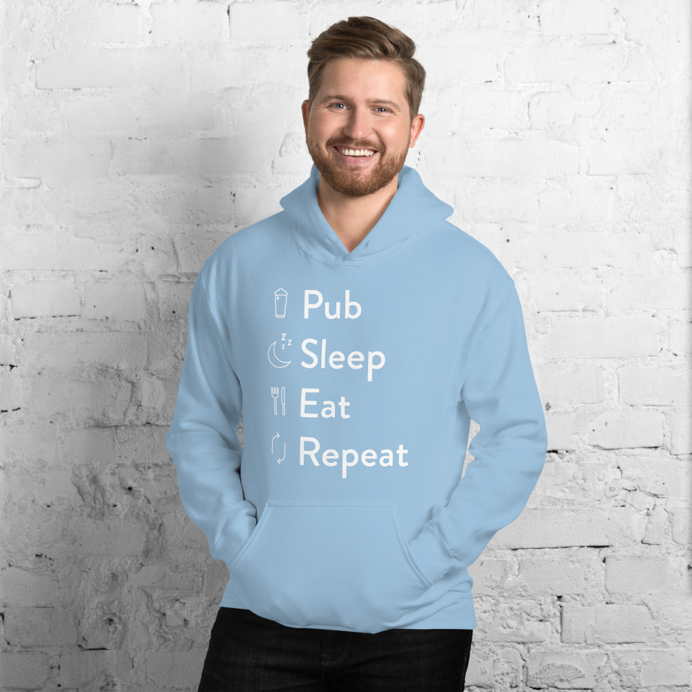 Pub sleep eat repeat Unisex Hoodie