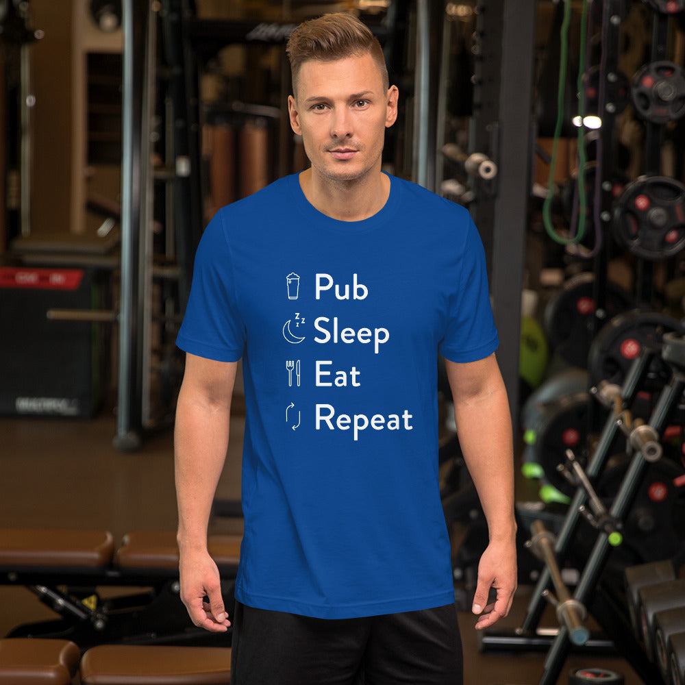 Pub sleep eat repeat Short-Sleeve Unisex T-Shirt