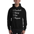 Football sleep eat repeat Unisex Hoodie