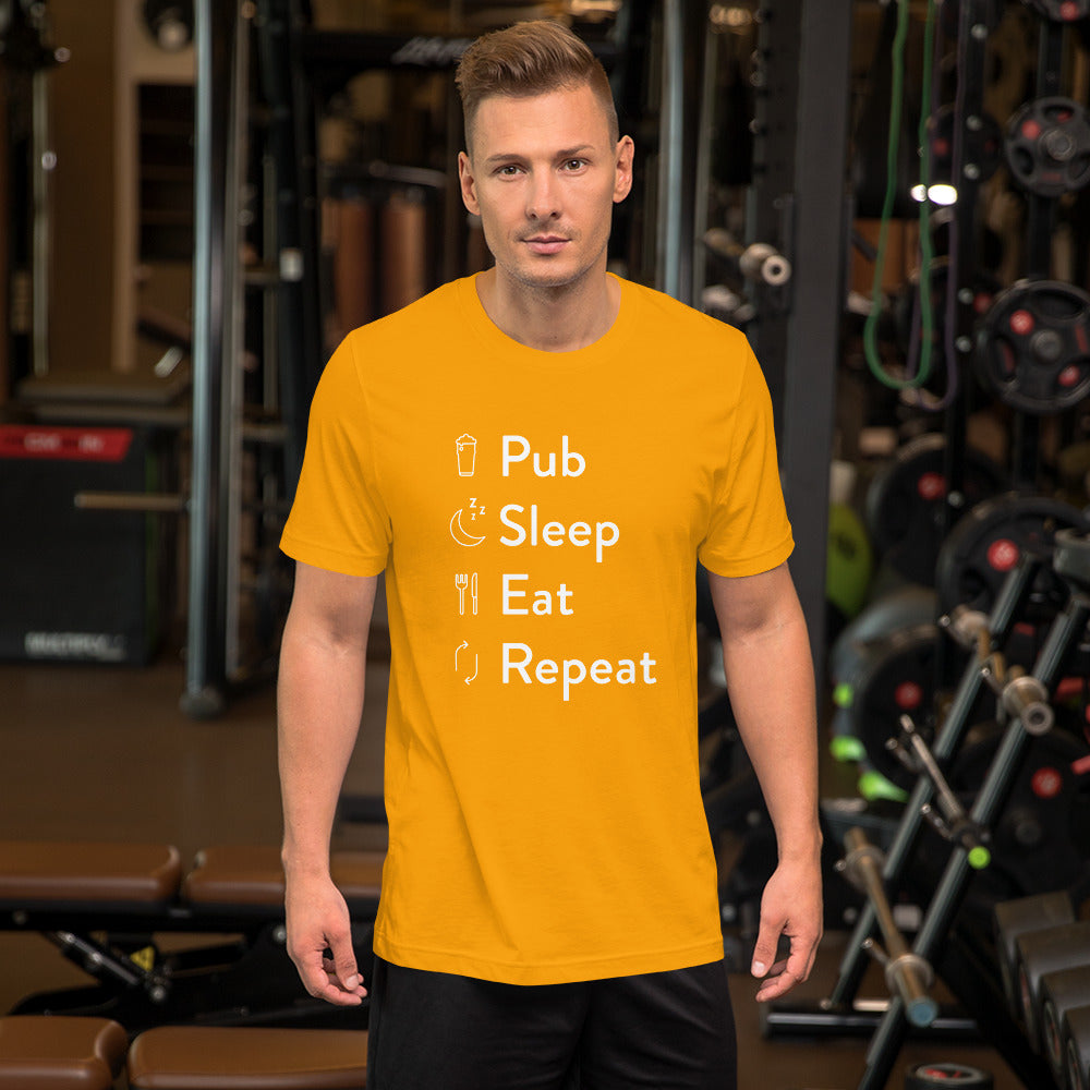 Pub sleep eat repeat Short-Sleeve Unisex T-Shirt