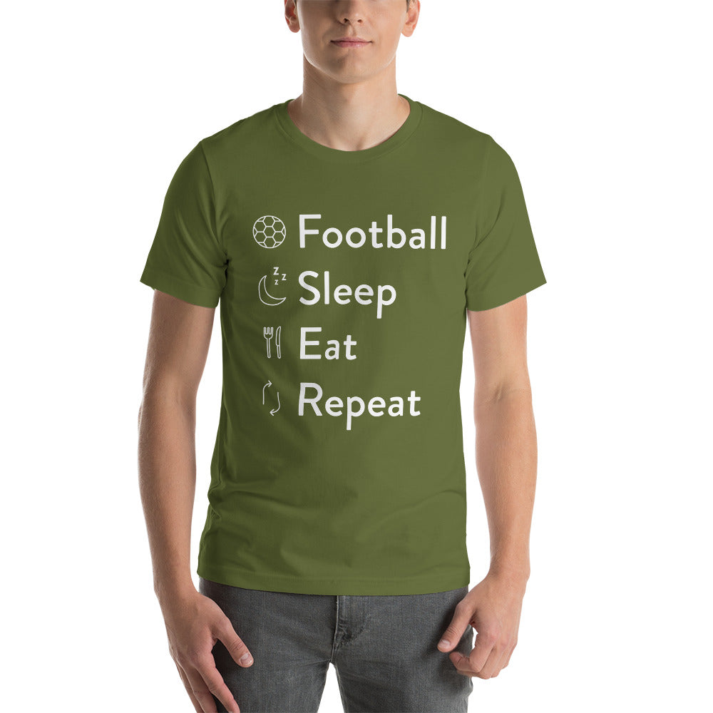 Football Sleep Eat Repeat Unisex T-Shirt