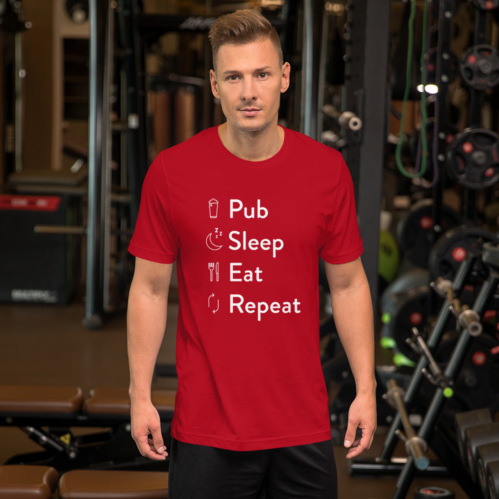 Pub sleep eat repeat Short-Sleeve Unisex T-Shirt