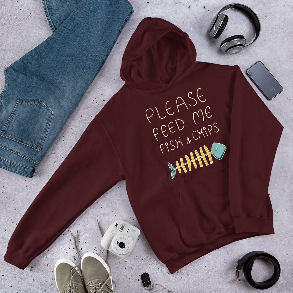 Feed me Fish & Chips Unisex Hoodie