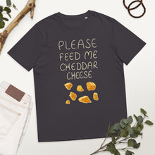 Load image into Gallery viewer, Feed me Cheddar Unisex organic cotton t-shirt
