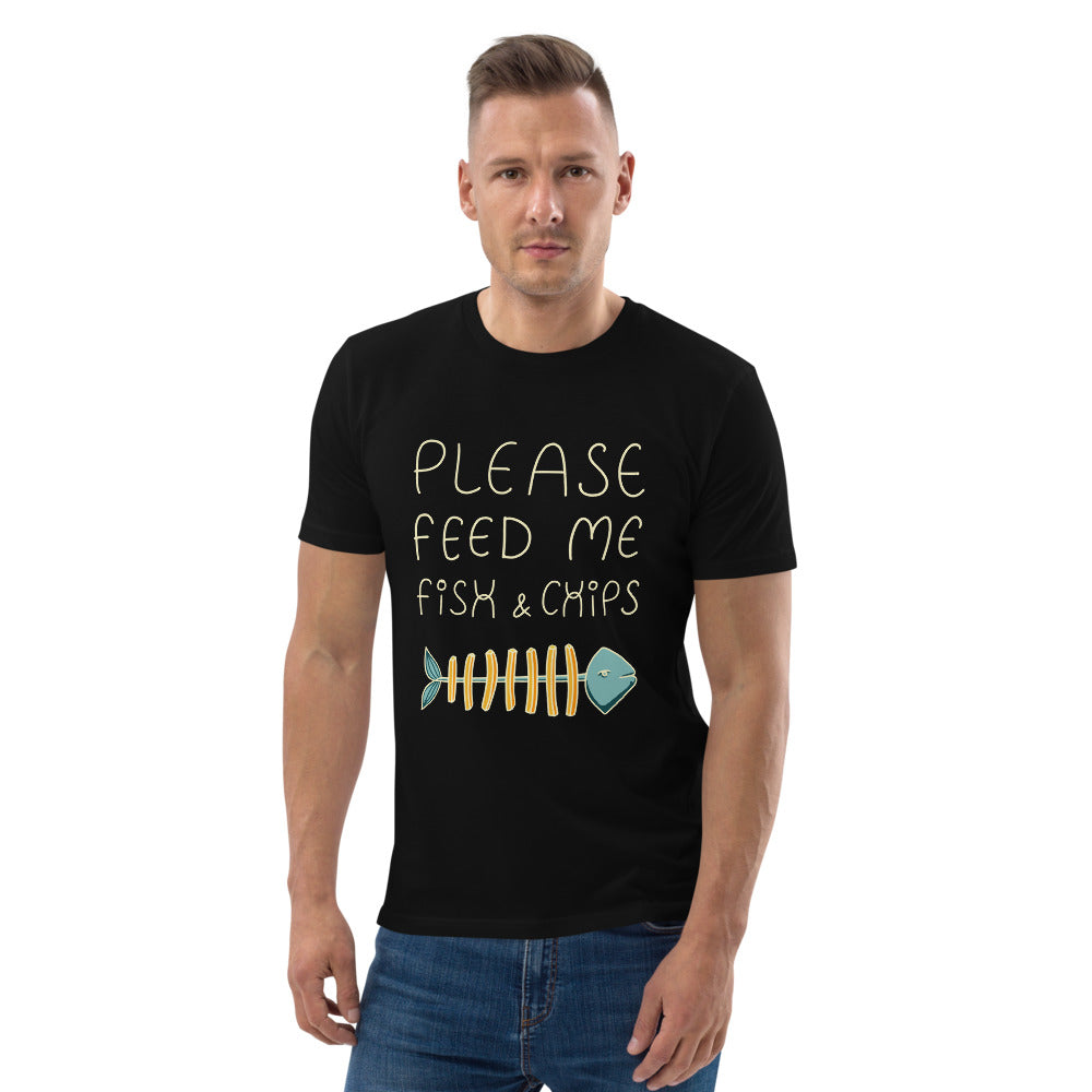 Feed me Fish & Chips Unisex organic cotton t-shirt