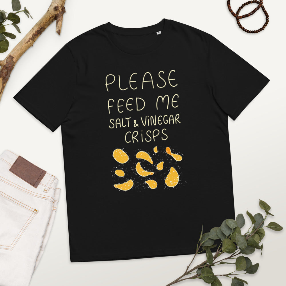 Feed me Crisps organic cotton t-shirt