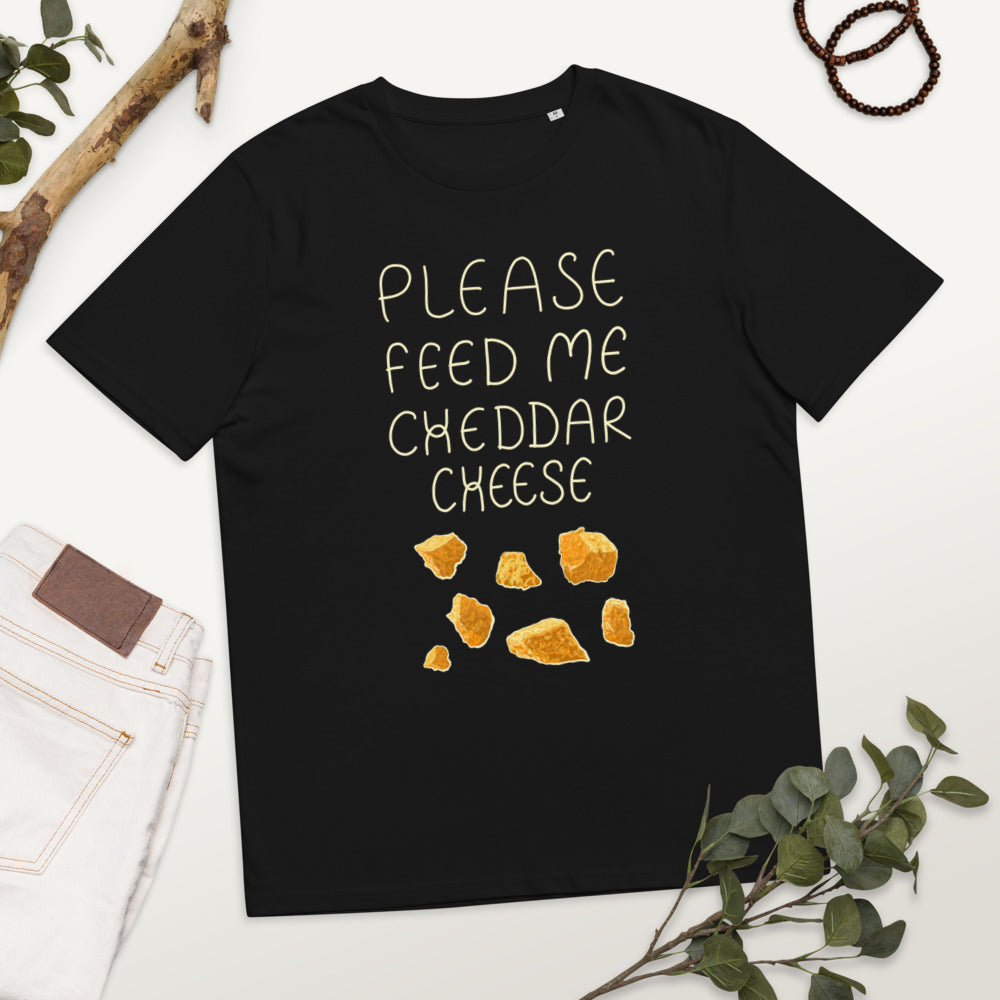 Feed me Cheddar Unisex organic cotton t-shirt