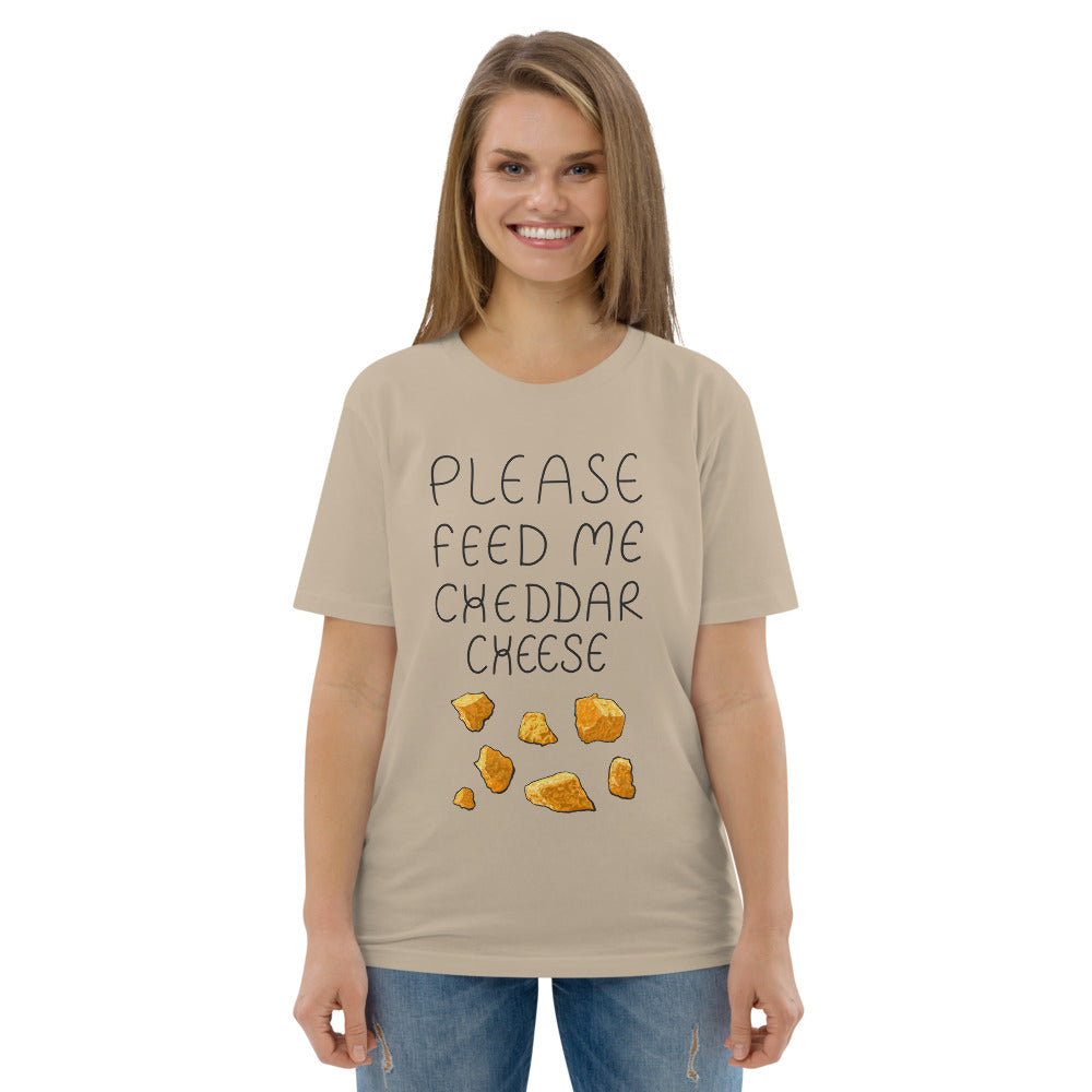 Feed me Cheddar Unisex organic cotton t-shirt