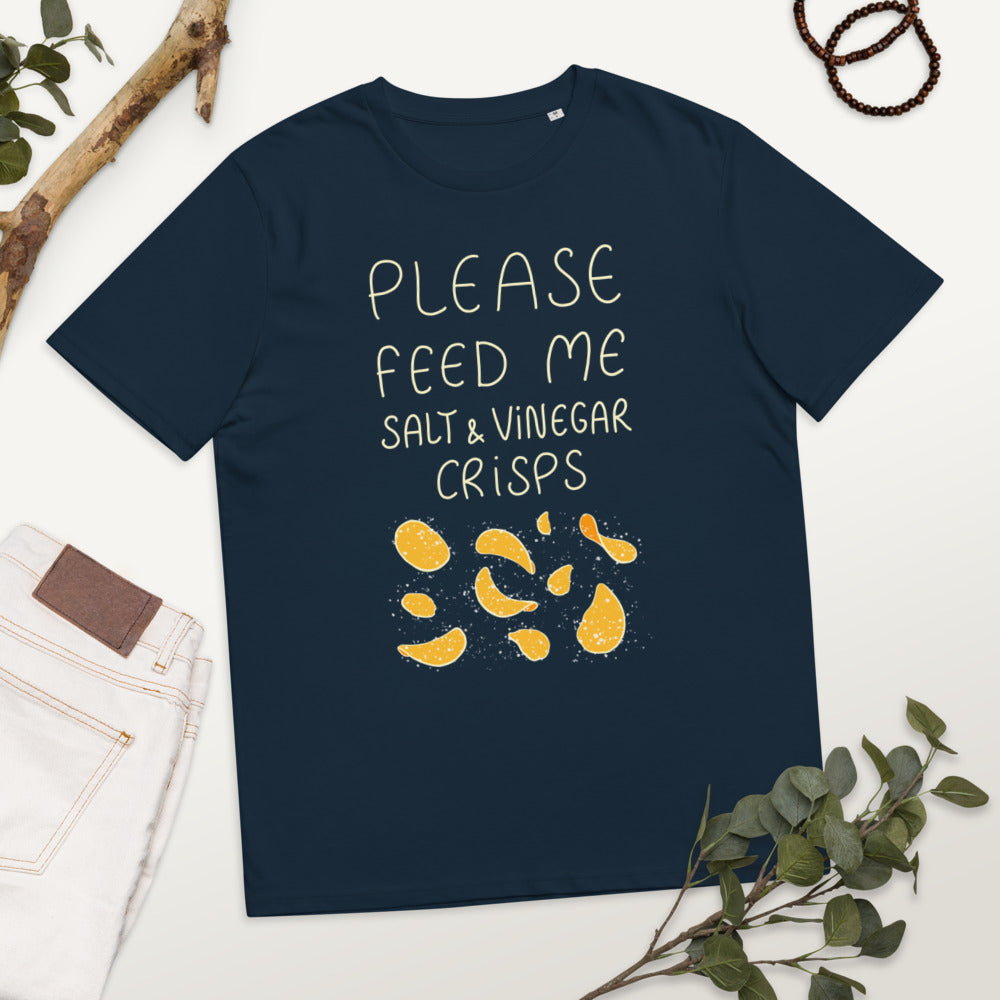Feed me Crisps organic cotton t-shirt