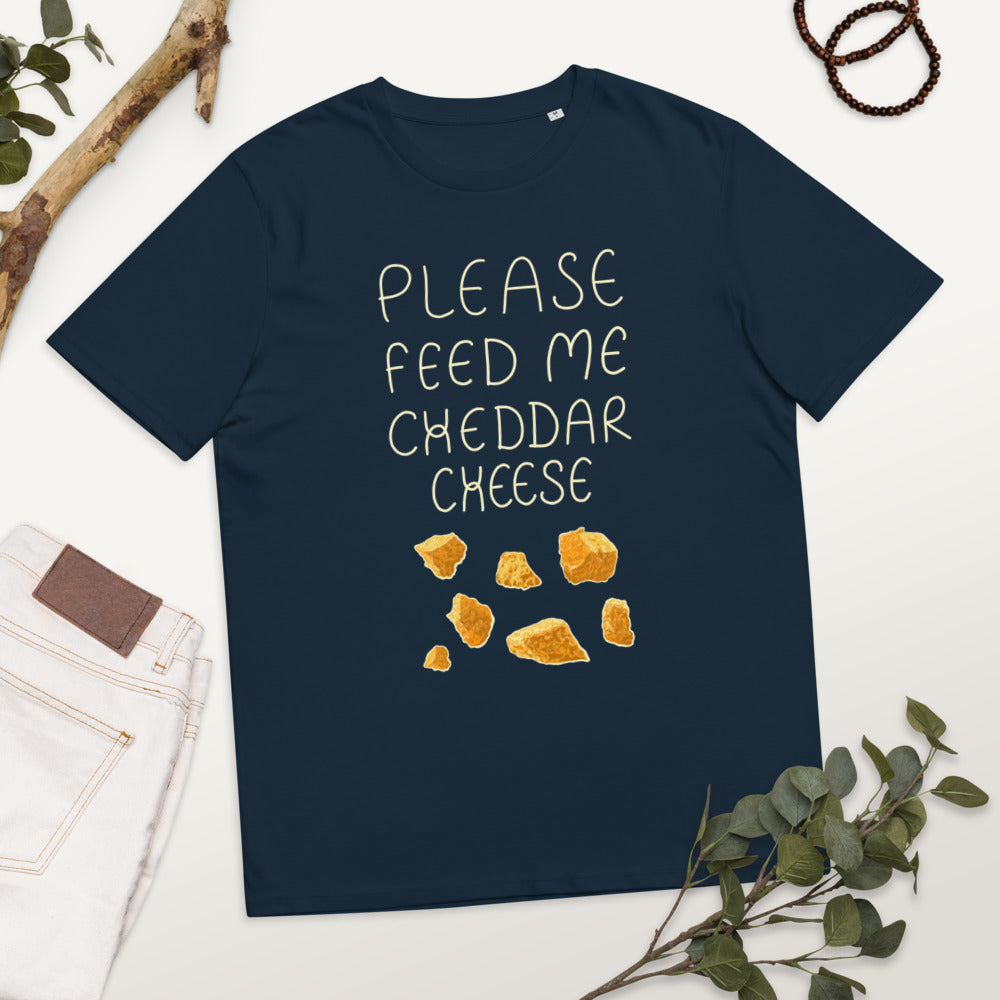 Feed me Cheddar Unisex organic cotton t-shirt