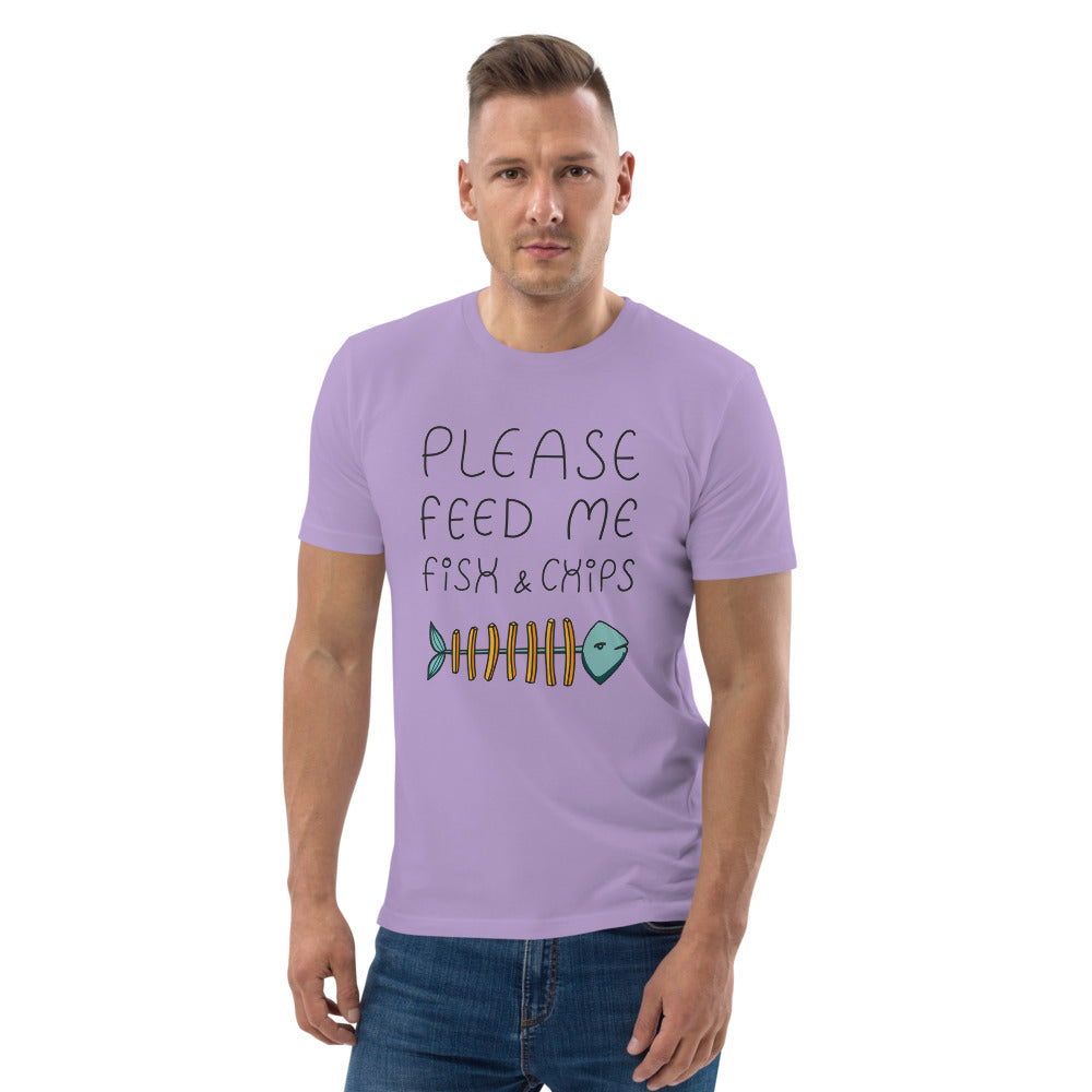 Feed me Fish & Chips Unisex organic cotton t-shirt