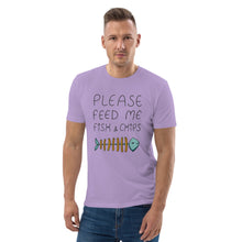 Load image into Gallery viewer, Feed me Fish &amp; Chips Unisex organic cotton t-shirt
