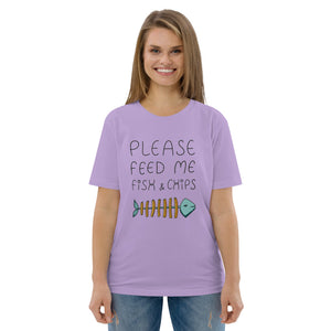 Feed me Fish & Chips Unisex organic cotton t-shirt