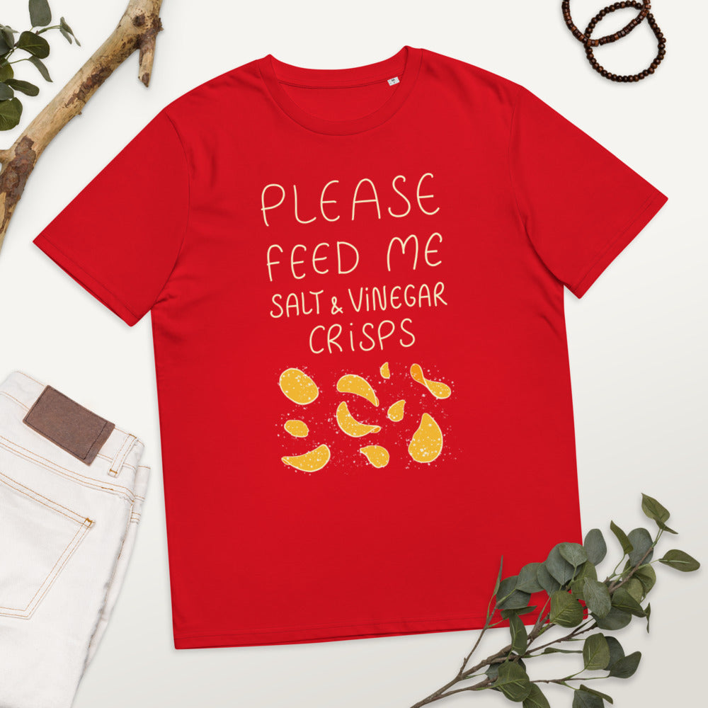 Feed me Crisps organic cotton t-shirt