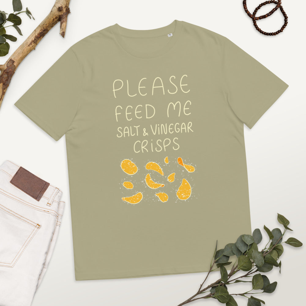 Feed me Crisps organic cotton t-shirt