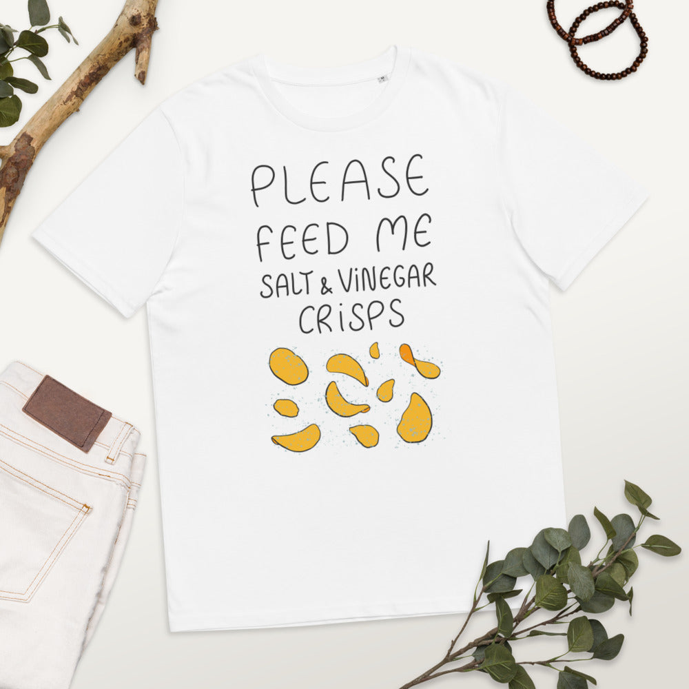 Feed me Crisps organic cotton t-shirt