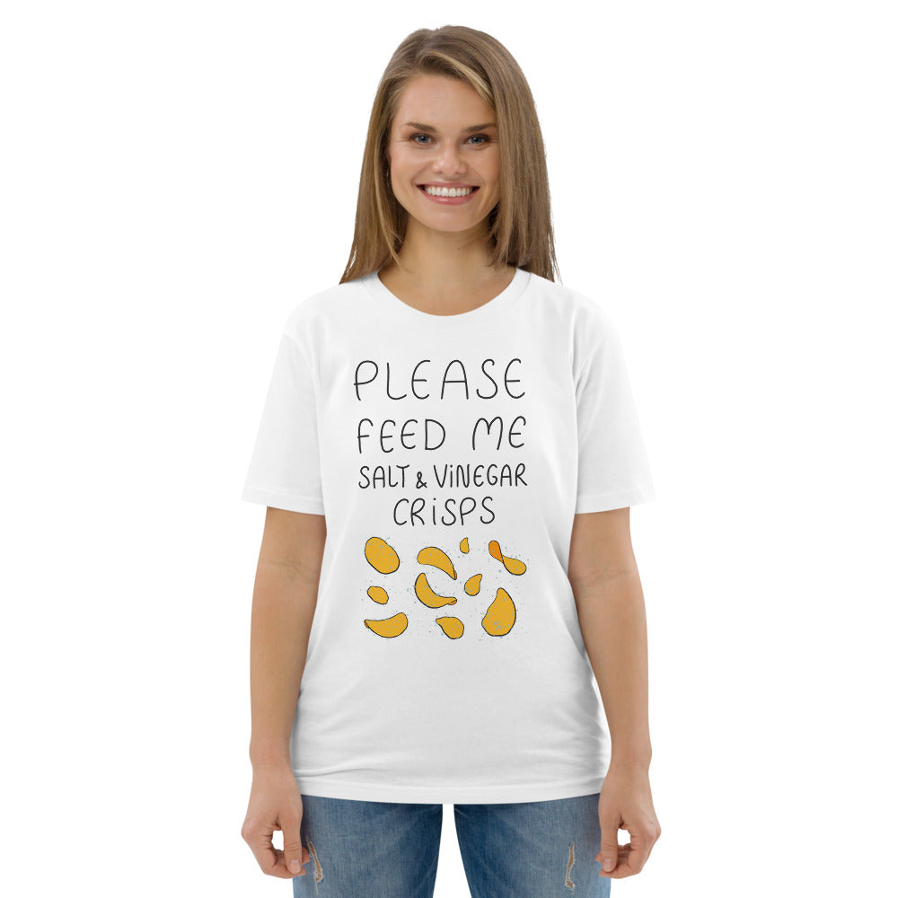 Feed me Crisps organic cotton t-shirt