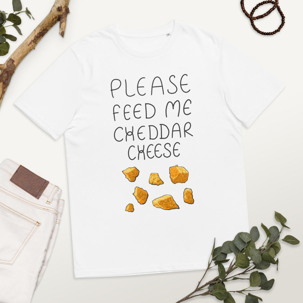 Feed me Cheddar Unisex organic cotton t-shirt